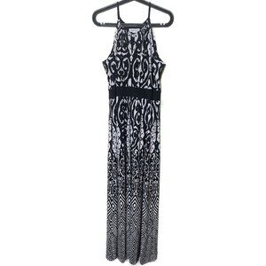 WHBM Scroll Print Sleeveless Pull Over Maxi Dress Vacay Cruse Graduation Summer